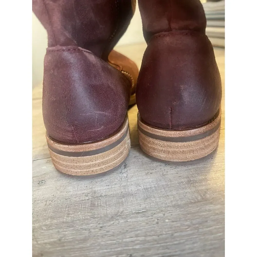 Kork-Ease Addison Over the Knee Suede Campus Riding Boot Rust 7 Distressed NEW!